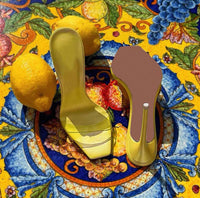 Bodhi Mule Stiletto Heels in Yellow