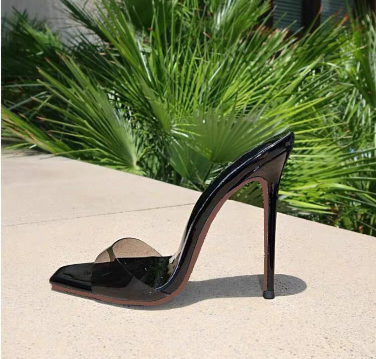 Bodhi Mule Stiletto Heels in Black