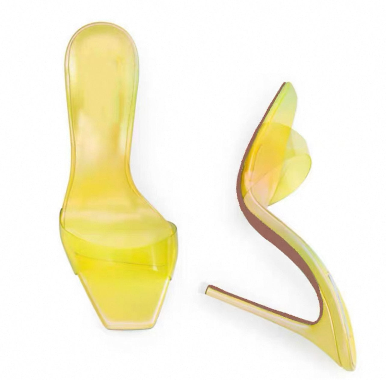 Bodhi Mule Stiletto Heels in Yellow