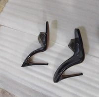 Bodhi Mule Stiletto Heels in Black